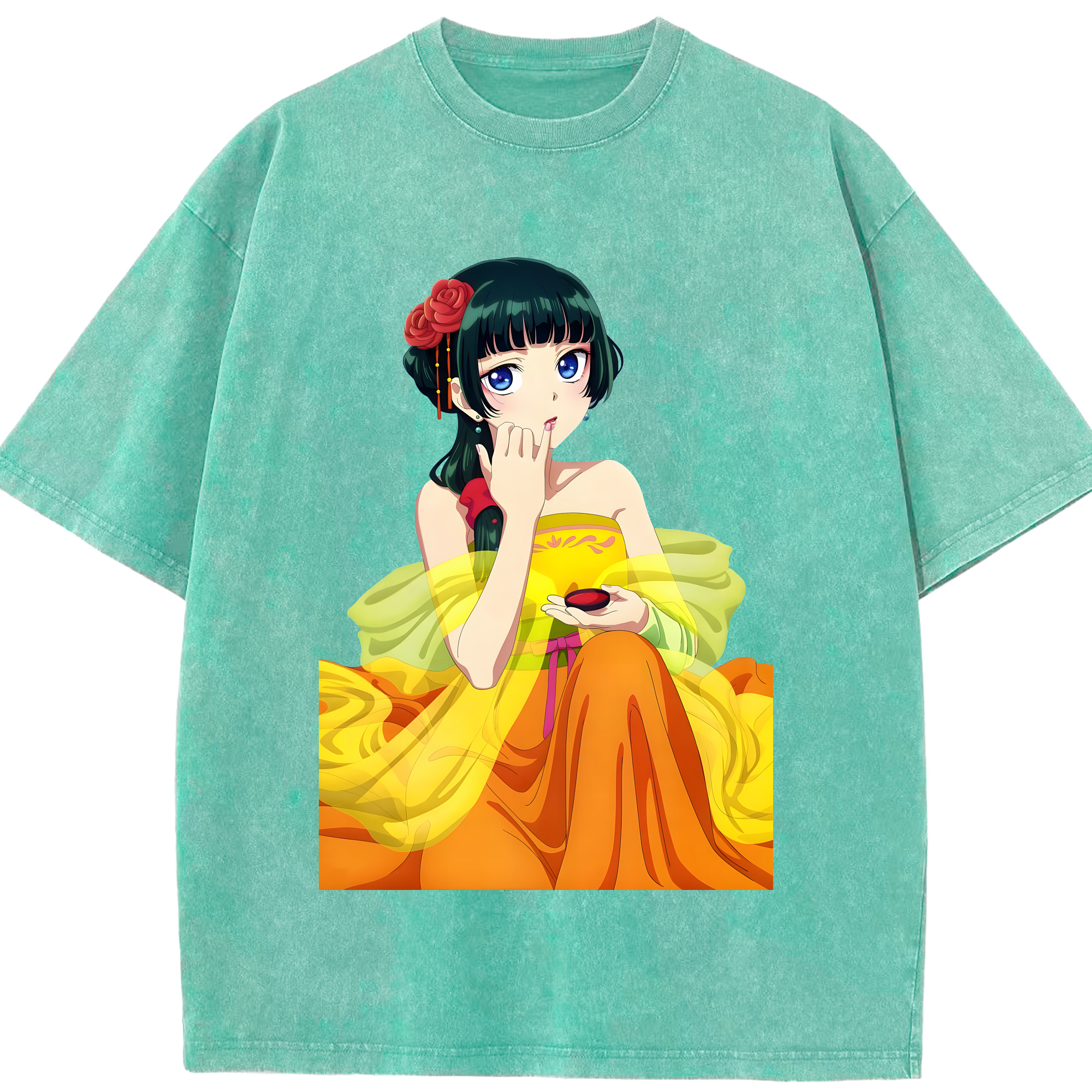（画像用） 薬屋のひとりごと The Apothecary Diaries 綿100% ヴィンテージ風 半袖Tシャツ（フロントプリント）